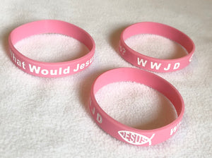 24 WWJD Jesus Rubber/Silicone Wristbands