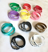 72 WWJD Rubber/Silicone Bracelets Wristbands Special Bulk Lot Value